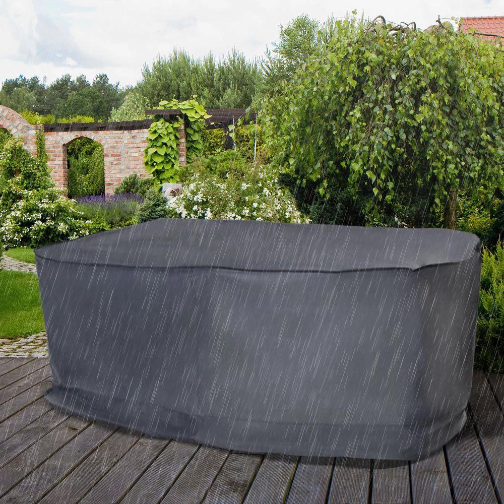 Garden 2-3 Seater Sofa Cover Furniture Water Resistant All-weather Grey by Outsunny