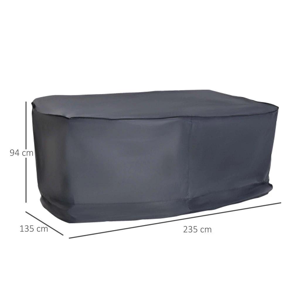 Garden 2-3 Seater Sofa Cover Furniture Water Resistant All-weather Grey by Outsunny