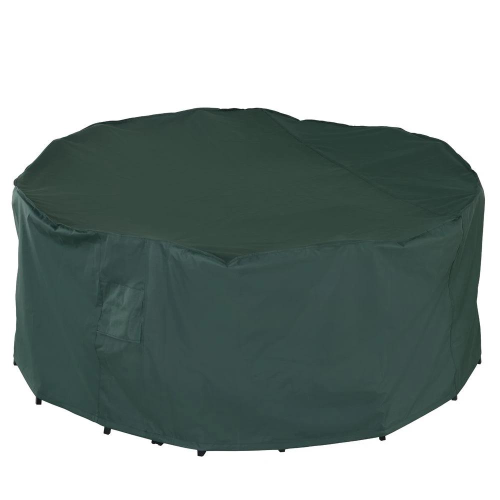 Outsunny PVC Coated Large Round 600D Waterproof Outdoor Furniture Cover Green - Uncategorized Cover