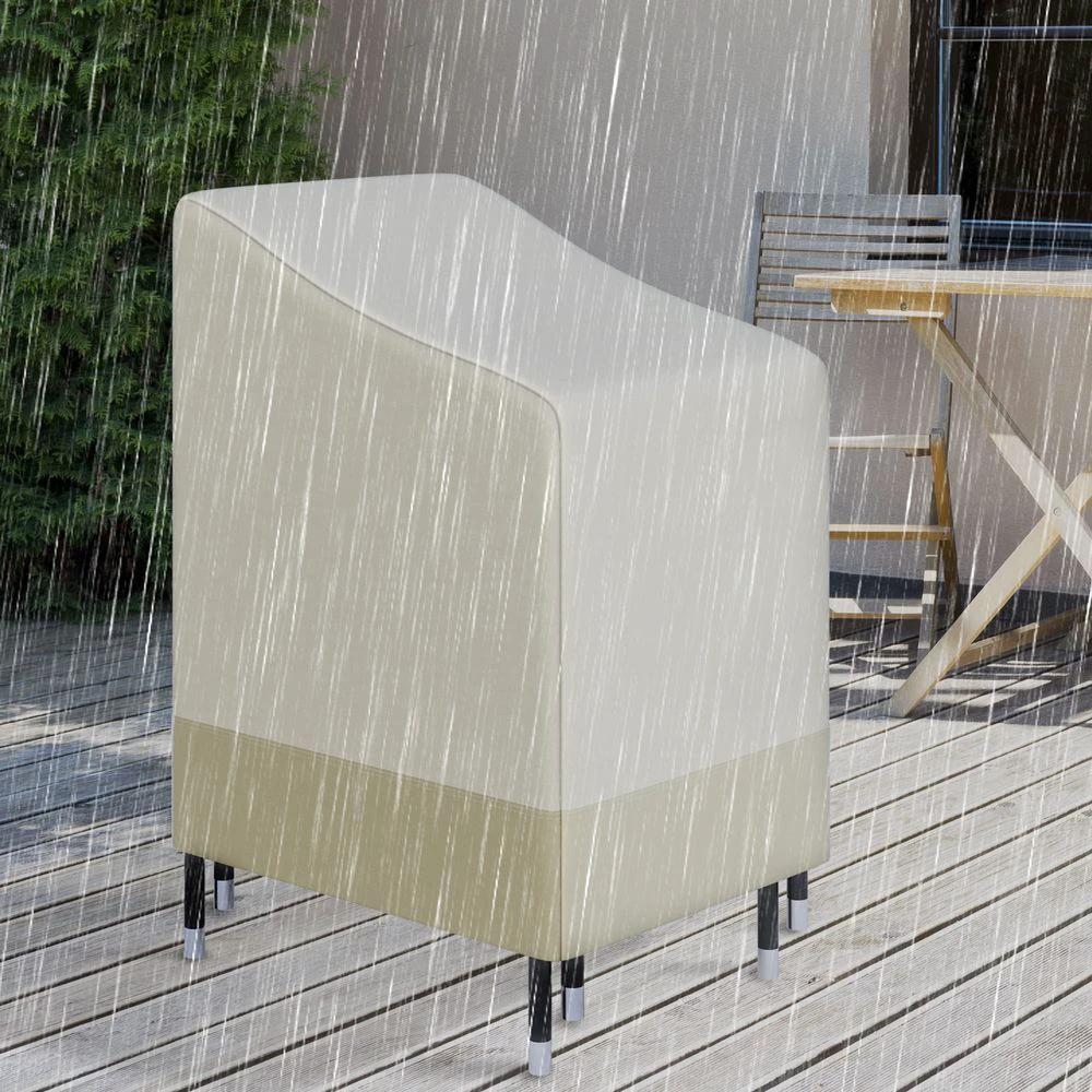 Outsunny Waterproof Garden Wicker Chairs Cover Patio Seat Protector L70*W90*H115cm - Uncategorized Cover