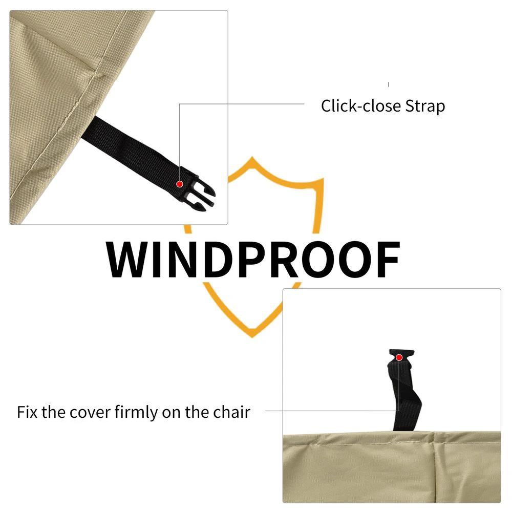 Outsunny Waterproof Garden Wicker Chairs Cover Patio Seat Protector L70*W90*H115cm - Uncategorized Cover
