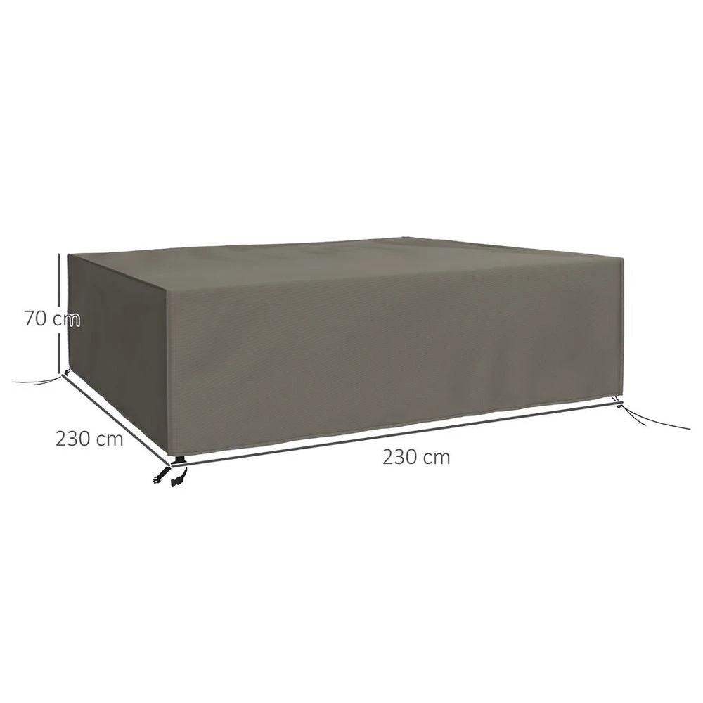 Outsunny Large Garden Set Square Cover Outdoor Furniture Waterproof Resist Fade by Outsunny