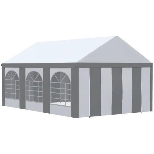 6 x 4m Party Tent, Marquee Gazebo with Sides, Six Windows and Double Doors by Outsunny