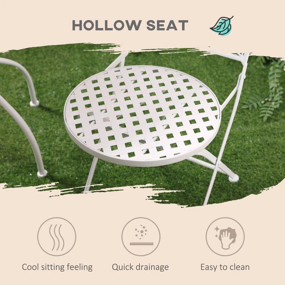 3 Piece Garden Bistro Set w/ Mosaic Top for Patio, Balcony, Poolside by Outsunny