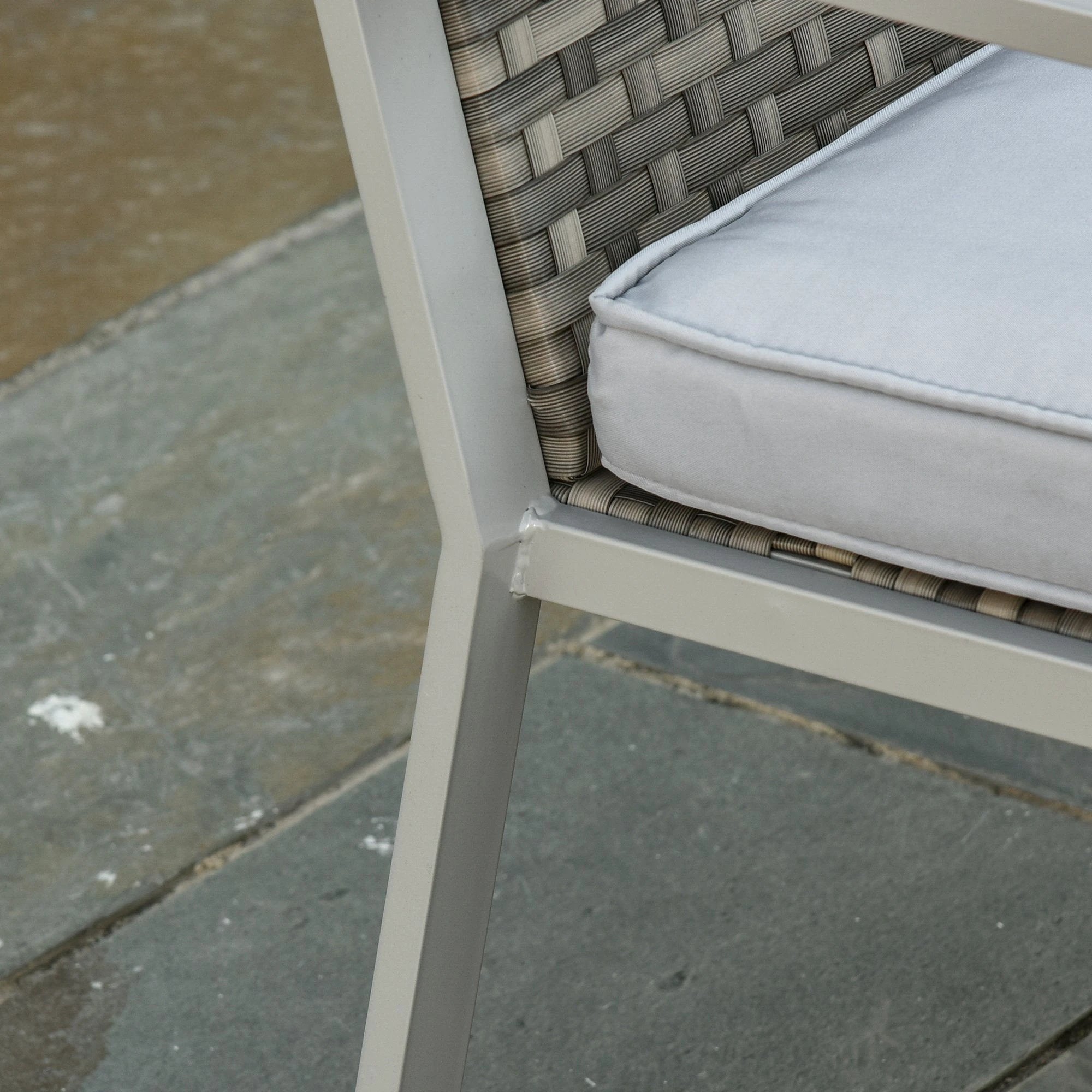 4-Piece Outdoor Garden Rattan Seating Furniture Set Grey by Outsunny