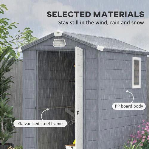 Outsunny Garden Shed Storage with Foundation Kit and Vents by Outsunny