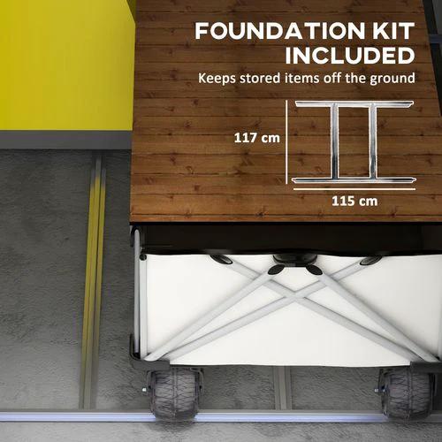 Outsunny Garden Shed Storage with Foundation Kit and Vents by Outsunny