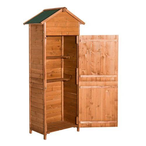 Garden Shed Wooden Timber Garden Storage Shed Tilted-felt Roof & Lockable Doors by Outsunny
