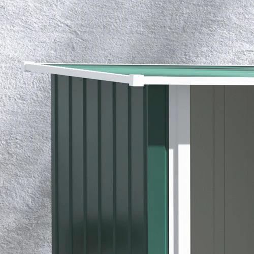 4.7ft x 2.8ft Garden Shed Steel Sloped Roof Door w/ Latch Green by Outsunny