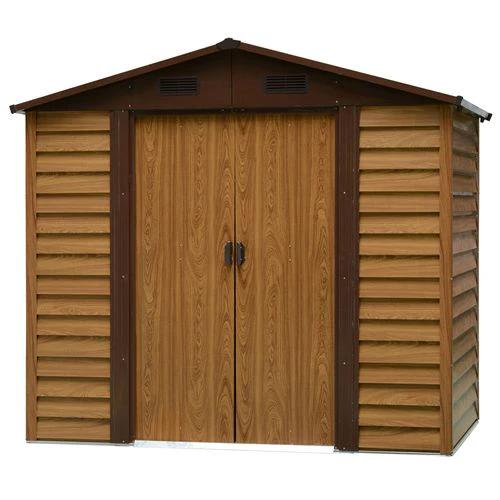Outsunny Garden Shed, 235.7Lx195.6Wx176.7-208.7H cm, Steel - Garden Shed