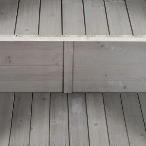 Outsunny Garden Shed Wooden 2 Door Unit Solid Fir Wood 87x46.5x96.5cm, Grey - Uncategorized Garden Shed
