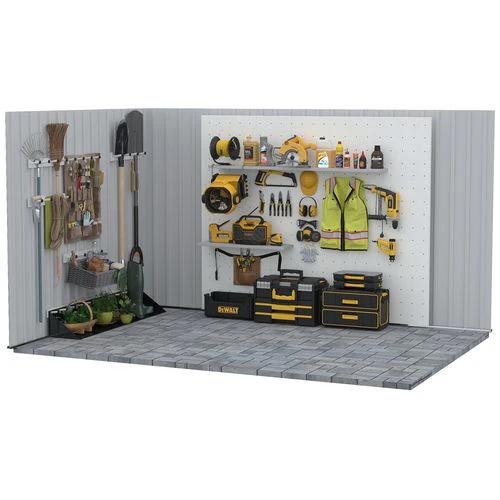 Outsunny 6.5x3.5ft Metal Garden Shed for Garden and Outdoor Storage, Grey by Outsunny