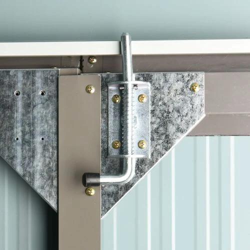 Outsunny Outsunny 8x6ft Metal Garden Shed Outdoor Storage Shed w/ Doors Window, Grey - Garden Shed