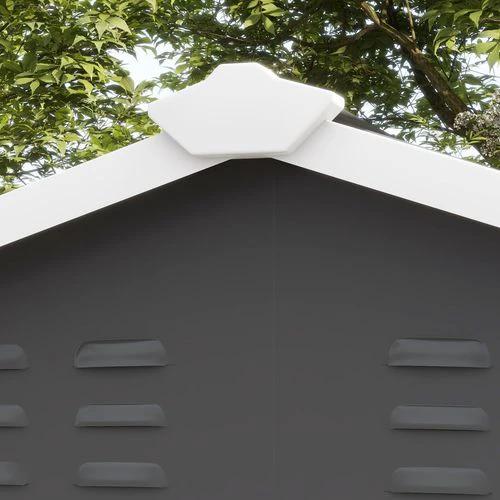 Outsunny Outsunny 9'x6' Galvanised Metal Garden Shed Tool Storage Shed for Patio Grey - Garden Shed