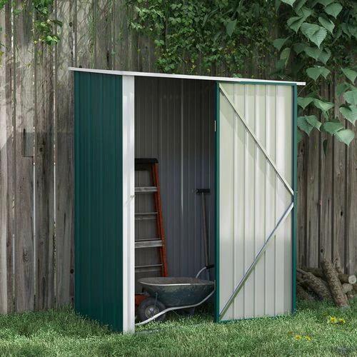 Outsunny Outsunny Outdoor Storage Shed Steel Garden Shed w/ Lockable Door for Garden - Garden Shed
