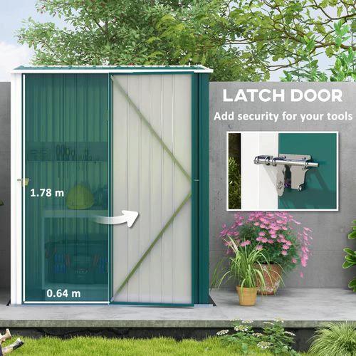 Outsunny Outsunny Outdoor Storage Shed Steel Garden Shed w/ Lockable Door for Garden - Garden Shed