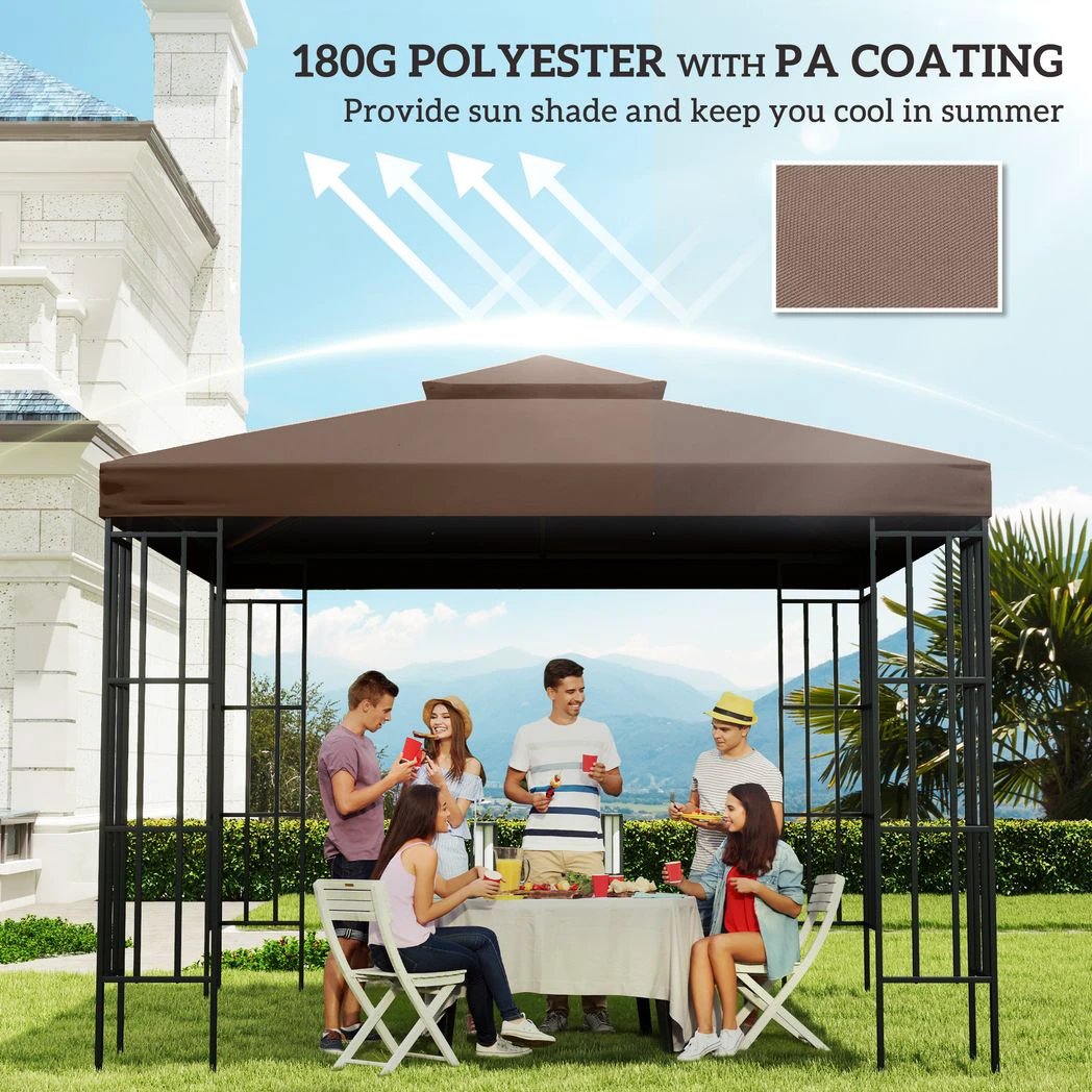 3 x 3(m) Gazebo Canopy Roof Top Replacement Cover Spare Part by Outsunny