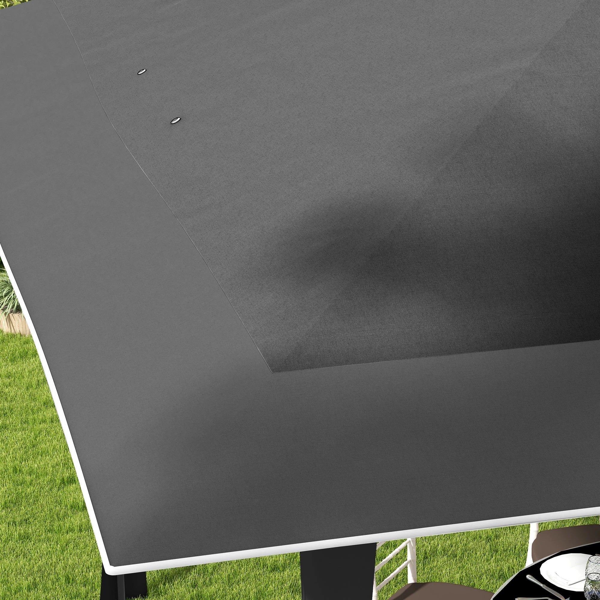 Outsunny Outsunny 4 x 4m Outdoor Pop-Up Canopy Tent Gazebo Adjustable Legs Bag Dark Grey - Gazebos