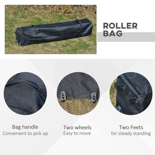 Outsunny 4 x 4m Outdoor Pop-Up Canopy Tent Gazebo Adjustable Legs Bag Dark Grey by Outsunny