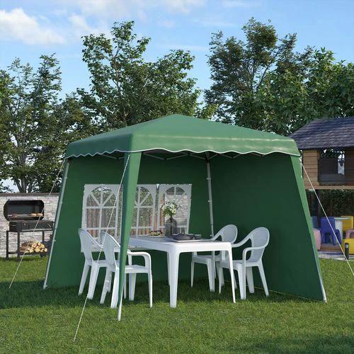 2.4 x 2.4m UV50+ Pop Up Gazebo Canopy Tent with Carry Bag, Green by Outsunny