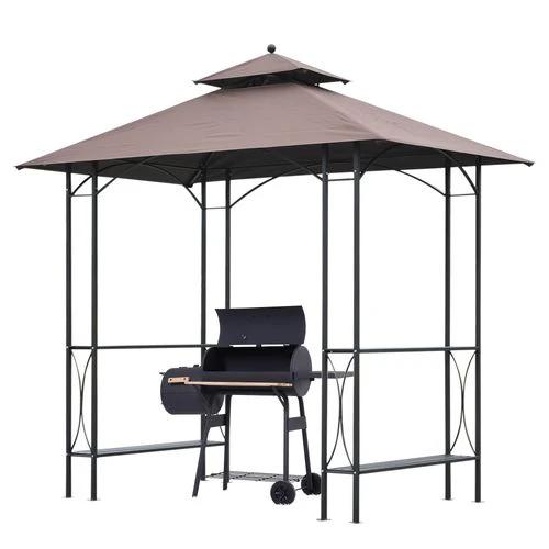 Outsunny 2.5x1.5m BBQ Tent Canopy Patio Outdoor Awning Gazebo Party Sun Shelter - Gazebos
