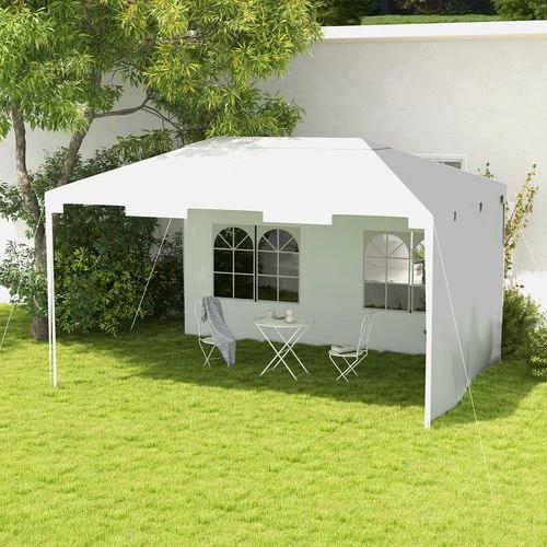 3 x 4 m Garden Gazebo Outdoor Canopy Marquee Party Tent White by Outsunny