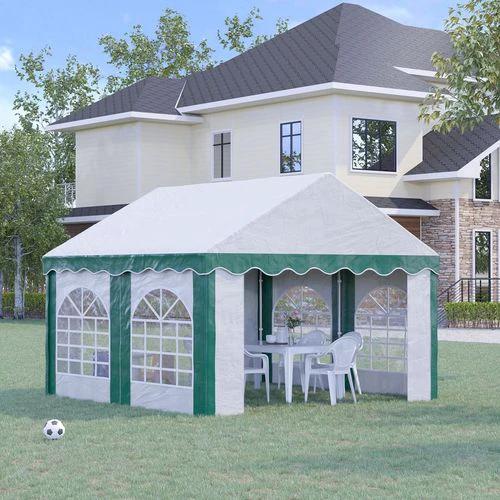 Outsunny 4 x 4m Marquee Gazebo, Party Tent with Double Doors for Wedding and Events - Gazebos