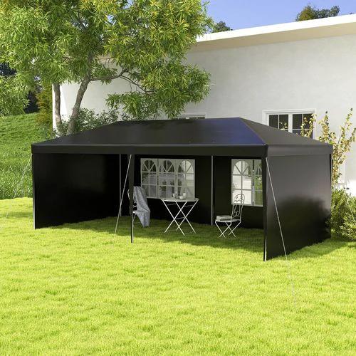 Outsunny 6m x 3m Garden Gazebo Marquee Canopy Party Tent Canopy Patio Black - Gazebos