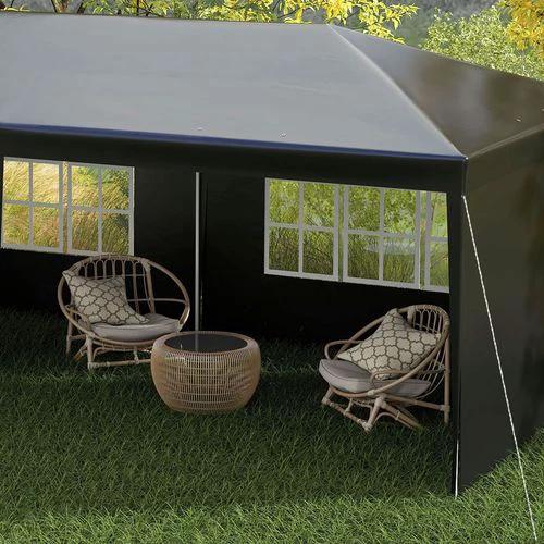Outsunny 6m x 3m Garden Gazebo Marquee Canopy Party Tent Canopy Patio Black - Gazebos