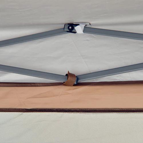 Outsunny Hexagonal Garden Gazebo Shelter Adjustable with Mosquito Net Brown - Gazebos