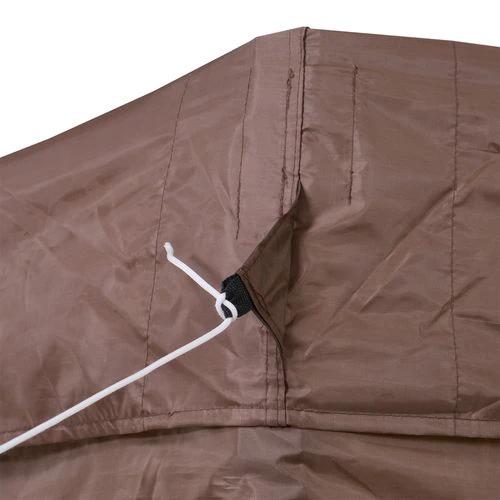 Outsunny Hexagonal Garden Gazebo Shelter Adjustable with Mosquito Net Brown - Gazebos
