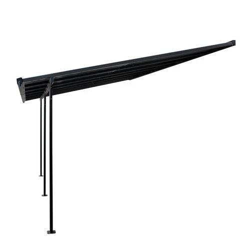 Outsunny Outdoor Patio Gazebo Pergola, Aluminum Post, 4.35x3m Mounted on the Wall Roof - Gazebos