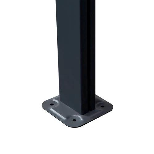 Outdoor Patio Gazebo Pergola, Aluminum Post, 4.35x3m Mounted on the Wall Roof by Outsunny