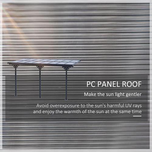Outdoor Patio Gazebo Pergola, Aluminum Post, 4.35x3m Mounted on the Wall Roof by Outsunny