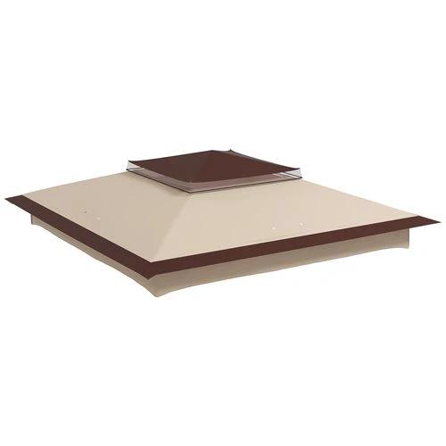Outsunny Outsunny 3.25mx3.25m 2-Tier Gazebo Cover Replacement, 30+ UV Protection, Beige - Gazebos