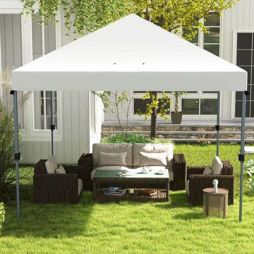 Outsunny Outsunny 3 x 3(m) Pop Up Gazebo, Instant Shelter with 1-Button Push, White - Gazebos