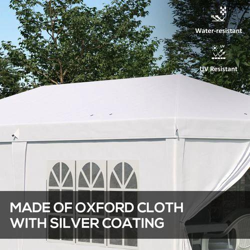 Outsunny Outsunny 3 x 6m Pop Up Gazebo Height Adjustable Party Tent w/ Storage Bag Black - Gazebos