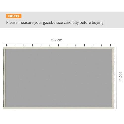 Outsunny 352 x 207cm Universal Replacement Gazebo Mesh Netting Screen Walls by Outsunny