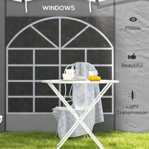 Outsunny 3x3(m) or 3x6m Pop Up Gazebo Side Panels Replacement, 2 Pack, Grey by Outsunny