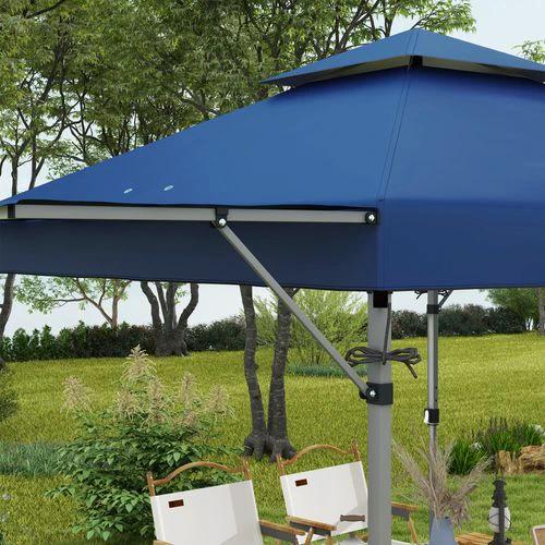 Outsunny Outsunny 5 x 3(m) Pop Up Gazebo, Instant Shelter with Extend Dual Awning, Blue - Gazebos