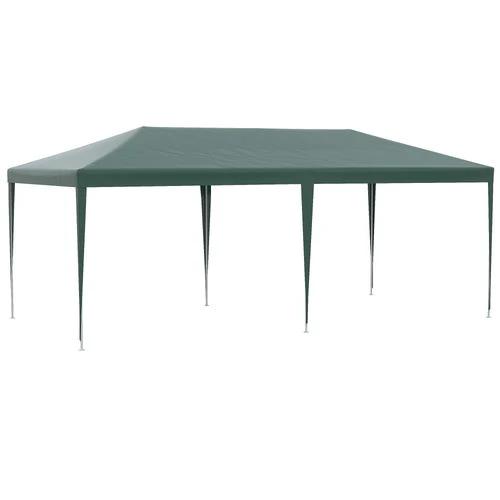 Outsunny 6m x 3m Garden Gazebo Marquee Canopy Party Tent Canopy Patio Green by Outsunny