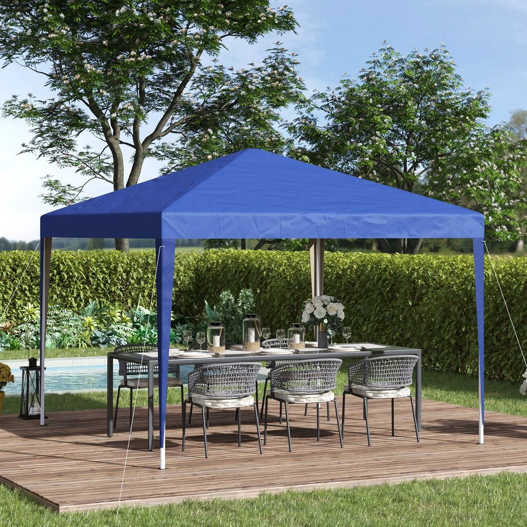 Outsunny 3x3m Garden Pop Up Gazebo Marquee Party Tent Wedding Canopy UV Protection - Gazebos