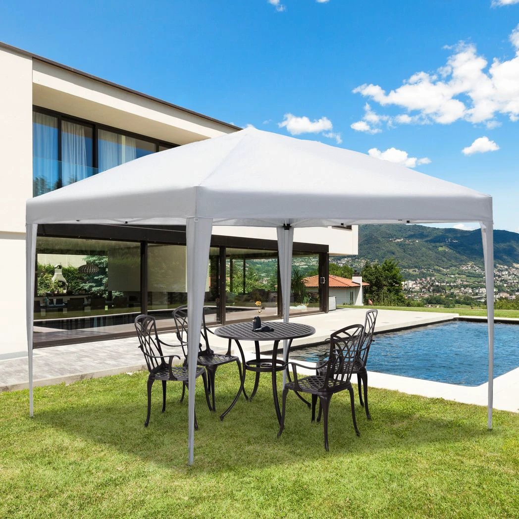 Outsunny 3x3m Garden Pop Up Gazebo Marquee Party Tent Wedding Canopy UV Protection - Gazebos