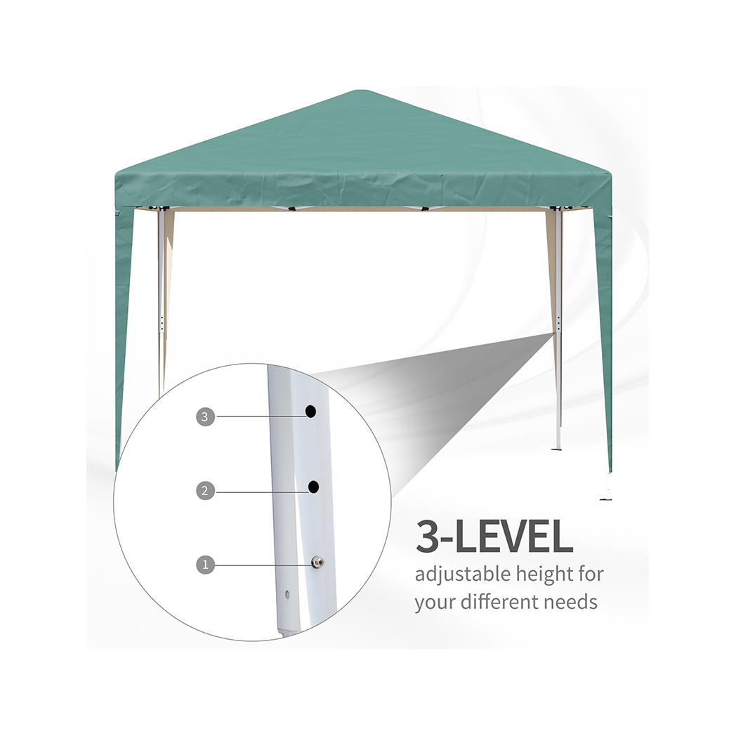 3x3m Garden Pop Up Gazebo Marquee Party Tent Wedding Canopy UV Protection by Outsunny