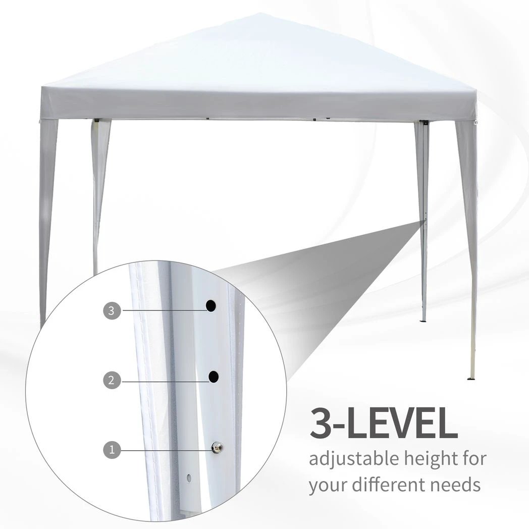 Outsunny 3x3m Garden Pop Up Gazebo Marquee Party Tent Wedding Canopy UV Protection - Gazebos