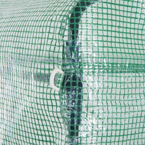 4 x 3 x 2 m Polytunnel Greenhouse Pollytunnel Tent w/ Steel Frame Green by Outsunny