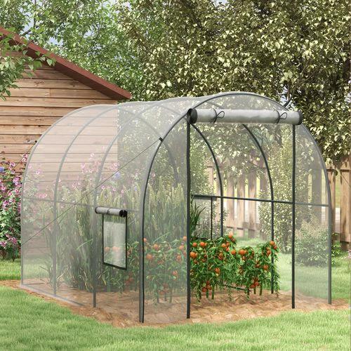 Outsunny 3 x 2 x 2m Polytunnel Greenhouse with Door, Windows, Steel Frame by Outsunny