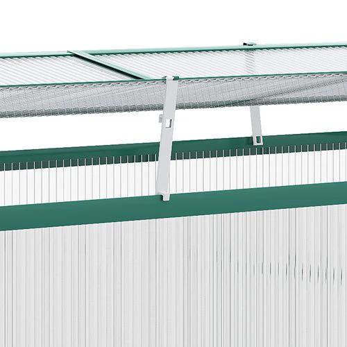 Outsunny Aluminium Cold Frame Greenhouse Planter with Openable Top 130x70x61cm by Outsunny