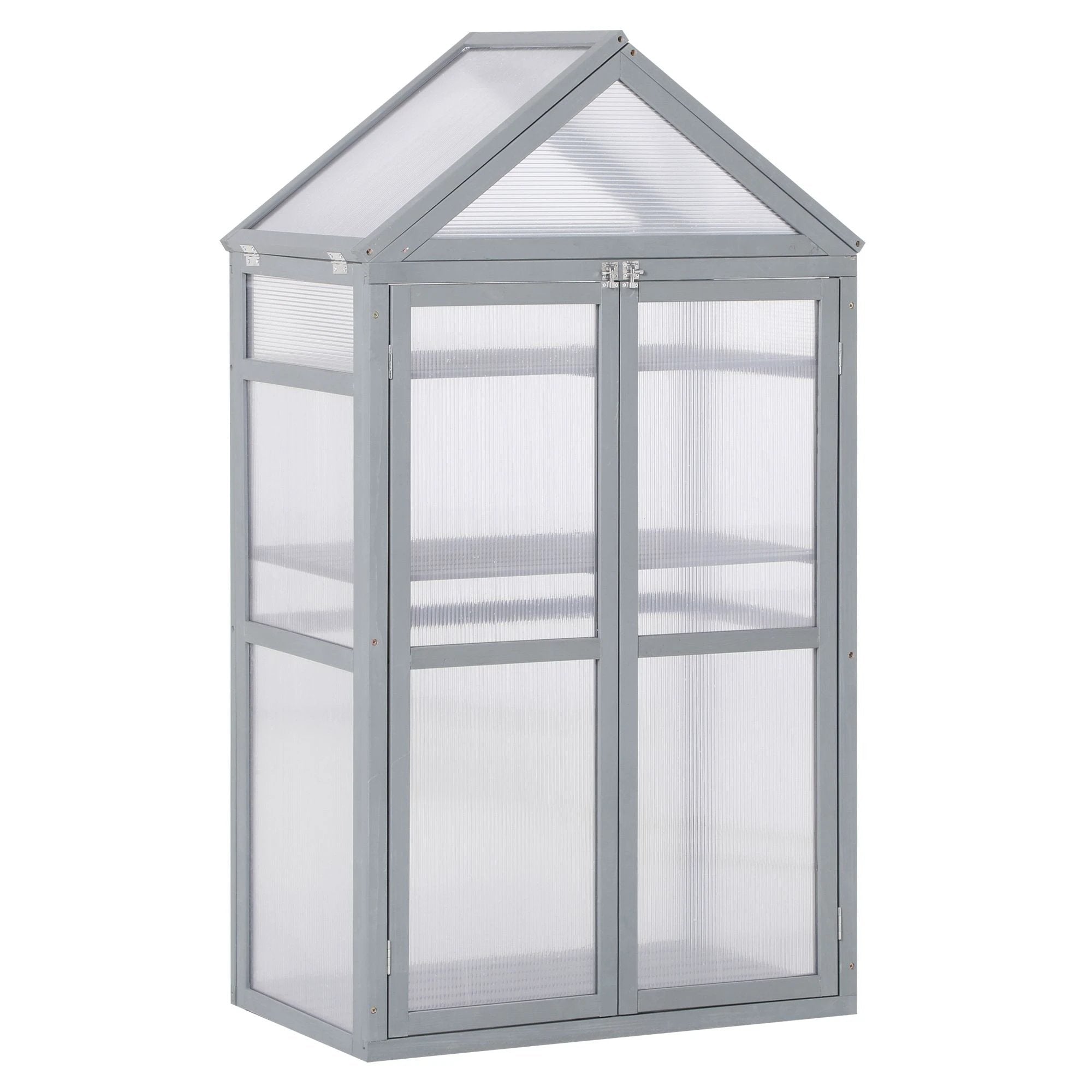 Garden Polycarbonate Cold Frame Greenhouse Grow House Flower Vegetable Plants by Outsunny