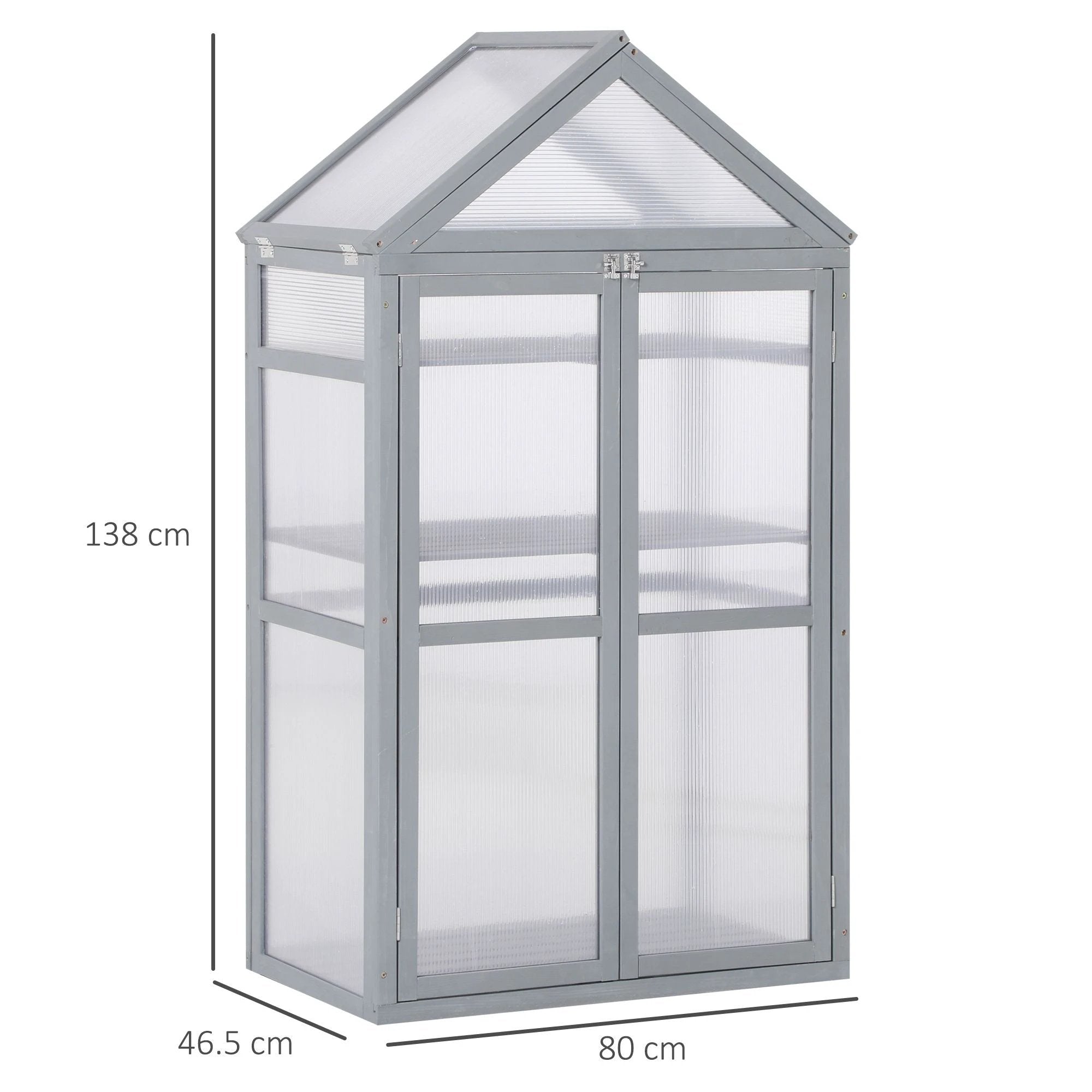 Garden Polycarbonate Cold Frame Greenhouse Grow House Flower Vegetable Plants by Outsunny